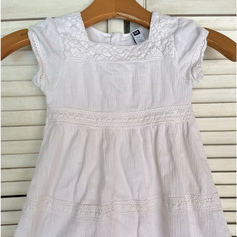 3t White Cotton  Dress by Gap